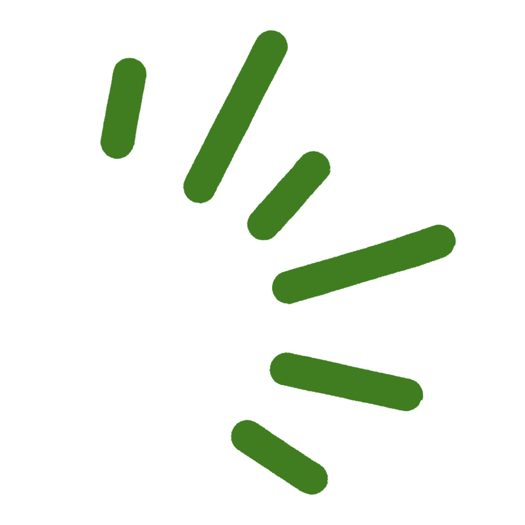 Diseño gráfico con líneas verdes en forma de rayos.