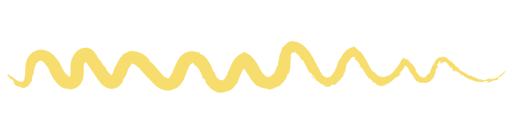 Trazo decorativo amarillo en línea continua.